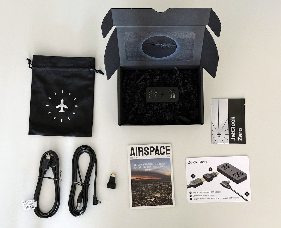 JetClock Zero box contents